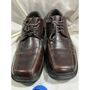 Men’s Via Europa Scranton Brown Faux Leather Dress Lace Up Loafer Size 10